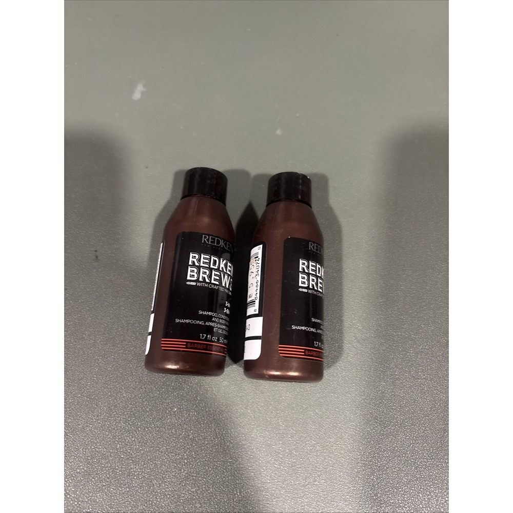 redken brews 3 in 1 shampoo conditioner & body wash 1.7oz travel size Set of 2